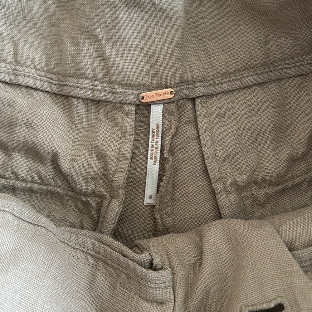 NWOT Free People Chelsea Linen Shorts - Picture 7 of 11